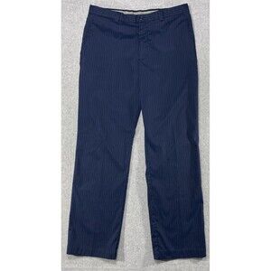 Cutter & Buck CB DryTec‎ Pants Mens 36x33 Blue Pinstripe Golf Athleisure Preppy